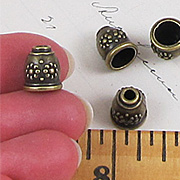 10mm Antique Bronze Dome Bead Cap*