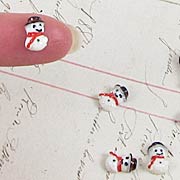 Tiny 10mm Resin Snowman