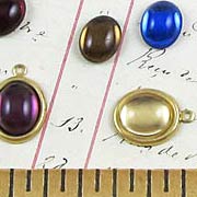 10x8mm Oval Raw Brass Settings