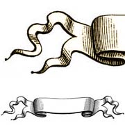 Large Center Banner Rubber Stamp