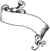 Large Corner Banner Rubber Stamp