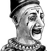 Coin Bank Clown Rubber Stamp
