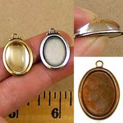 18x13mm Oval Settings: Plain-Edge & Cabochons