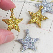 1 Inch Glittered Star Ornaments