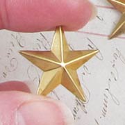 1 Inch Brass Star No Loop*