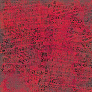 Red Music Scrapbook Paper