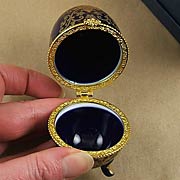 Ornate Hinged Porcelain Egg