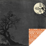 Happy Haunting - Full Moon Scrapbook Paper