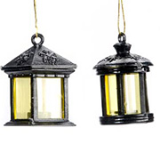 Black Lantern Ornament Set