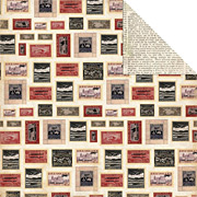 Well Traveled Postage Scrapbook Paper