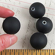 26mm Black Rubberized Beads