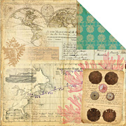 Maritime Sirene Scrapbook Paper