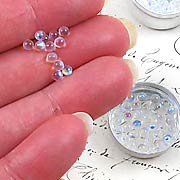 Iridescent Glass Spheres - 3mm in Tin