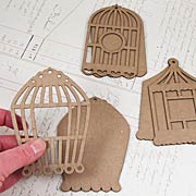 Chipboard Bird Cage Tags*