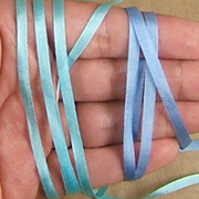 4mm Silk Ribbons - Sky & Light Blue
