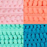 Springy Mini Pom Pom Fringe Sampler