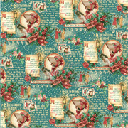 Christmas Carol Scrapbook Paper - Seasonal Sentiments