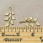 Brass Branch with 6 Leaves