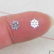 6mm Fancy Silver Snowflakes