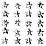 Adhesive Clear 6mm Stars*