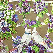 Doves & Violets Dresden Scraps