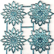 Blue Dresden Rosettes