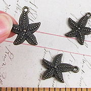 Antique Brass Starfish Charm