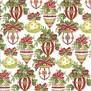 Yuletide Greetings Ornaments Scrapbook Paper