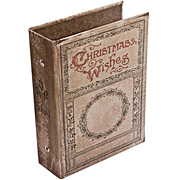 Tim Holtz Christmas Wishes Worn Book Cover