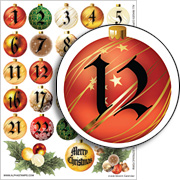 Advent Calendar Collage Sheet