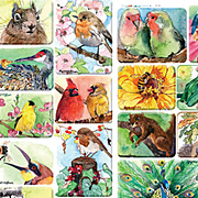 Nature Watercolors Stickers