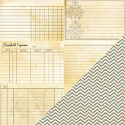 Heritage Note Card Horizontal Scrapbook Paper