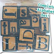 Wood Alphabet Block Set