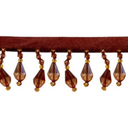 Rootbeer Beaded Fringe