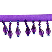 Purple Beaded Fringe