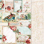 Vintage Christmas Scrapbook Paper - Holiday Cards