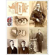 Cabinet Cards: Men Collage Sheet