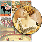 Circus Equestrienne Collage Sheet