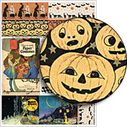 Crepe Paper Halloween Collage Sheet