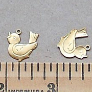 Brass Singing Bird Charms