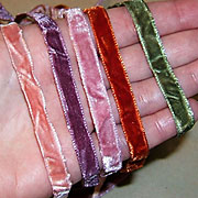 5 Crushed Velvet Ribbons
