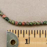 4mm Unakite Round Beads