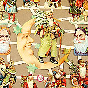 Santa on the Moon Dresden Scraps