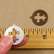 Fleur de Lis Disk Charm