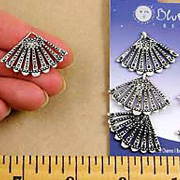 Antique Silver Fan Charms