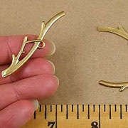 Raw Brass Branch w/Loop