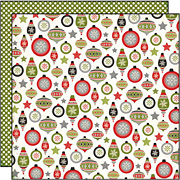 Tis the Season Ornaments Scrapbook Paper