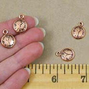 Copper Clock Charms