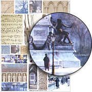 French Backgrounds - Winter Collage Sheet