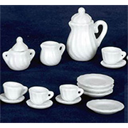 White Tea Set - 17 pieces